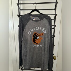 Cooperstown Baltimore Orioles Charcoal Long Sleeve Tee